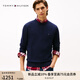 TOMMY HILFIGER【棉羊絨混紡】25新款秋冬男圓領(lǐng)內搭純色絨感針織毛衣05278 藏青色DW5 M （推薦：135-150斤）