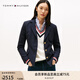 TOMMY HILFIGER25新款秋冬女裝商務休閑學院徽章刺繡翻領修身西裝外套46660 藏青色C1G XS 32