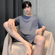 莫代爾睡衣男士夏季純棉薄款短袖短褲青少年男生大碼可外穿家居服套裝 LJF5522男-澗石藍 2XL 180 建議穿著(zhù)體重160-180斤