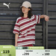 彪馬（PUMA）運(yùn)動休閑寬松短袖T恤男女2025年春夏新款條紋上衣633854 紅色-94 M (175/96A)