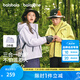 巴拉巴拉【風(fēng)殼衣】童裝兒童薄外套男女童上衣2025秋裝防水搖粒絨兩件套潮 粉紫70011 140