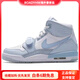 JordanLegacy312革舒適氣質(zhì)百搭減震耐磨中幫兒童籃球鞋北卡藍 淺藍色 40