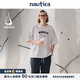nautica white sail白帆×CityBoy 日系休閑無(wú)性別經(jīng)典笑臉多巴胺短袖T恤TW5101 白色1BW S