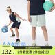 onmygame【抽濕爽爽褲】兒童運動短褲夏季男童女童戶外抗菌速干透氣五分褲 青檸綠 140