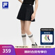 FILA斐樂(lè)女子半身裙2025夏季新款運(yùn)動(dòng)休閑百搭顯瘦百褶裙A字短裙 正黑色-BK 2XL 180/78A/XXL