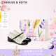 CHARLES&KEITH圓頭一字帶粗跟瑪麗珍鞋女婚鞋子女鞋七夕禮物送女友CK1-60580280 Multi綜合色 37