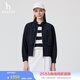 哈吉斯（HAZZYS）女裝 2025夏季新款女士素色寬松立領(lǐng)短款?yuàn)A克女ASVSU0CBU13 藏青色NV L (165/88A 40)
