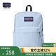 JANSPORT杰斯伯書(shū)包輕便雙肩包男女旅行包簡(jiǎn)約背包電腦包學(xué)生校園 4QUE7G7霧霾藍(lán)-隔層+側(cè)袋