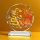 龍鳳呈祥水晶擺件家居客廳玄關(guān)電視柜輕奢高檔裝飾品吉祥物工藝品 龍鳳呈祥【小號】高22*20cm直徑