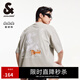 杰克·瓊斯（JACK&JONES）25年男裝春夏季新款重磅純棉潮流小眾個性字母寬松男士短袖T恤男 C02 倫敦霧 M