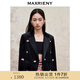 MAXRIENY櫻桃繡花絲絨外套廓形西裝女 黑色 L 03
