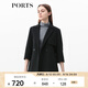 PORTS寶姿女裝 秋冬新品中長大衣YLN9C017DWF075 黑色 L (8)