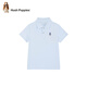 暇步士（Hush Puppies）童裝兒童男大童夏季新款透氣舒適時(shí)尚休閑風(fēng)兒童POLO短袖 冰晶藍 160