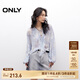 ONLY2025夏季新款法式優(yōu)雅荷葉邊輕薄質(zhì)感長袖雪紡衫女|125251002 H3H瑞秋印花藍(lán) M