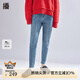 播藍(lán)色牛仔褲女商場同款韓版小個子高腰顯瘦修身鉛筆褲BDR1KD0176 B59牛仔藍(lán) L