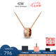 丹尼爾惠靈頓（DanielWellington）DW水晶項(xiàng)鏈 女生圓環(huán)形吊墜 鎖骨鏈時(shí)尚飾品七夕情人節(jié)禮物送女友 玫瑰金 DW00400212