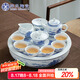 蘇氏陶瓷（SUSHI CERAMICS）國潮青花功夫茶具大套組儲水托盤三才蓋碗泡茶壺禮盒裝薄胎茶杯