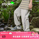 EBAER夏季大童男童女童同款夏款薄款防蚊褲速干夏裝薄霧灰 110