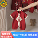 G.DUCK KIDS小黃鴨新生嬰兒衣服夏季薄款連體衣純棉國風(fēng)滿(mǎn)月男女寶寶周歲衣服紅色66cm 66建議1-3個(gè)月10斤-13斤