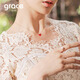 Grace Girl18K金日本小紅心項鏈女彩金愛(ài)心玫瑰金吊墜送女友七夕情人節禮物 （小號）小紅心項鏈+輕奢禮盒