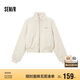 森馬（Semir）外套女短款顯高小個(gè)子溫柔氣質(zhì)2024冬季立領(lǐng)毛絨夾克109724108006