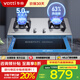 華帝（VATTI）家用燃?xì)庠罟俜絠10065A家用不銹鋼燃?xì)庠?.0kw大火力臺嵌兩用雙爐頭一級能效可調(diào)節(jié)安裝尺寸 燃?xì)庠?液化氣