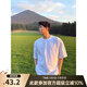 QGF 重磅短袖t恤男士女夏季潮流半袖寬松休閑240g純棉高級感圓領(lǐng)體恤 白色 XL [建議110-130斤]