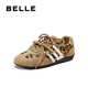 百麗（Belle）周雨彤章若楠同款方程式跑道阿甘鞋女25秋新商場同款E2L1DCM5預(yù)售 棕色豹紋【章若楠同款】 38