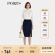 PORTS 寶姿秋冬新品女裝長(zhǎng)袖襯衫ALM9B016NPP064 白色混色 M (6)