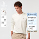 哈吉斯（HAZZYS）男裝純棉休閑長袖T恤ABTZE0CAF04 米黃色OW XL（180/100A50）