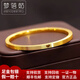 夢(mèng)蓓茹金包銀手鐲愛心鐲子999足金數(shù)字幸運(yùn)鐲子時(shí)尚金店同款情人節(jié)禮物 愛心時(shí)鐘手鐲52# 包金1.3克-總重量約20克