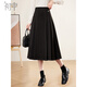 初申 春秋毛呢半身裙女高腰A字顯瘦通勤休閑裙子S44B012