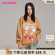 LALABOBO孫雪寧同款寬松顯瘦衛(wèi)衣女櫻桃可愛減齡百搭多巴胺上衣RBDC-TS15 咖色 S