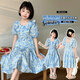 G.DUCKKIDS2025新款夏季韓版女童藍色碎花連衣裙時(shí)尚百搭公主裙出游 藍色 130 cm
