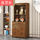 森墨匠佛龕柜新中式竹制神龕立柜客廳供桌香案神臺柜家用立式財神供奉臺 70茶色常規雕刻門(mén)佛柜