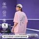 SuaMoment雛菊抓痕刺繡T恤男女夏季美式潮牌休閑寬松情侶短袖T恤 粉色 XL