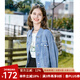 百圖betu女裝秋季新款短外套簡約寬松ins潮百搭牛仔外套女2308T50 牛仔色 S