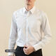 悍宇逸風(fēng)長(cháng)袖襯衫男春秋季新款襯衫男修身商務(wù)正裝白色襯衣男士 斜紋白色有口袋 40%棉 XL /40
