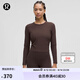 lululemon丨All It Takes 女士運(yùn)動(dòng)長(zhǎng)袖T恤*羅紋 Nulu? LW3GEZS 濃縮咖啡色 S /6