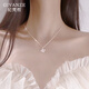 紀(jì)梵哲輕奢四葉草項(xiàng)鏈女士吊墜手鏈?zhǔn)罪椘呦η槿斯?jié)生日禮物送女朋友老婆 白金色浪漫四葉草項(xiàng)鏈 禮盒裝