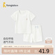 童泰（TONGTAI）嬰兒內(nèi)衣套裝夏季衣服兒童薄款家居內(nèi)衣TS41J322-DS白色90cm