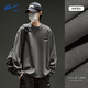 回力（Warrior）長(cháng)袖T恤男純棉2025春季新款內搭青少年吸濕透氣舒適親膚打底衫男 【重磅純棉】-中灰#HL像素游戲 2XL