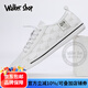 Walker Shop品牌休閑鞋男夏季新款男鞋真皮小白鞋透氣一腳蹬百搭駕車板鞋男 白色 41 【皮鞋碼】