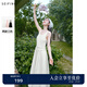 詩(shī)凡黎（'SEIFINI）詩(shī)凡黎粉色針?biāo)笃幢承倪B衣裙2024夏新款流行漂亮莫代爾無袖中長(zhǎng)裙 粉色 S 155/80A