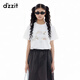 DZZIT地素短袖T恤2025夏季新款休閑釘珠字母設(shè)計棉質(zhì)上衣女3J2B3201F 白色 XS