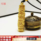 可穎金包銀吊墜古法黃金手工鏨刻鏤空龍柱吊墜項(xiàng)鏈掛件男女通款送禮物 總重約15g包金1.2