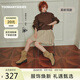 TOOMANYSHOES吳昕同款顯瘦美拉德堆堆靴女 秋日記憶 （尖頭款）黑色反絨 37