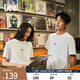 Lee25新品經(jīng)典日常字母Logo印花摩登中性男女同款短袖T恤休閑潮流 白色（尺碼偏大，拍小一碼） XL