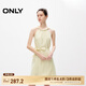 ONLY夏季時(shí)尚潮流短款掛脖系帶收腰連衣裙女|124207077 A05 梨黃色 L (170) 88A