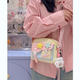 睿昂可愛學(xué)生出游包包女夏日多巴胺高顏值少女百搭斜挎小包輕便手機(jī)包 黃色小號(hào) 帶兩枚星星+吱吱熊掛件